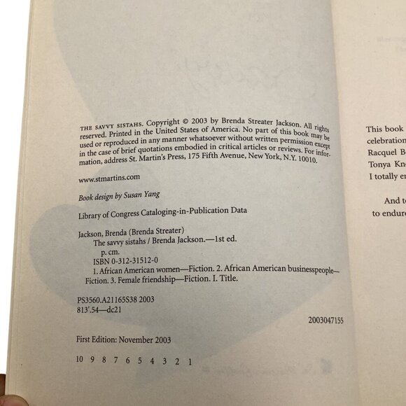 The Savvy Sistahs By Brenda Jackson 2003 Paperback Novel - Picture 4 of 11